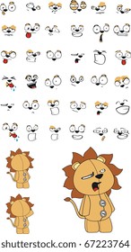 lion plush cartoon in vector format very easy to edit
