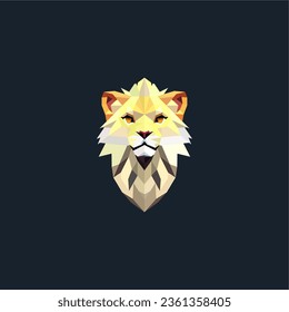 símbolo vectorial del logotipo del polígono de león