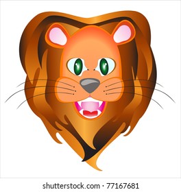 lion is a portrait