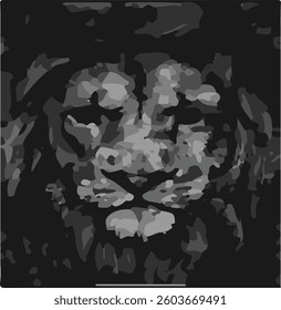 Lion Portrait in Black and White