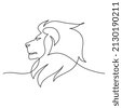lion line art