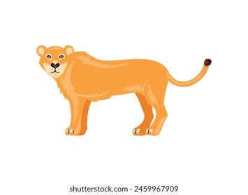 lion predator female isolated design