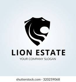 Lion Real estate logo template