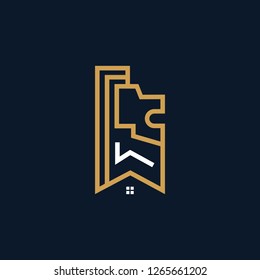 lion real estate logo. Vector design
