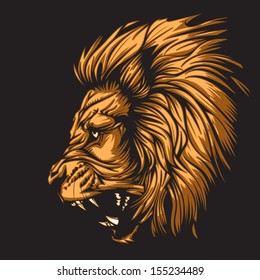 Lion representing Leo zodiac sign or just a sharp vector graphic for general use. Layered and easy to edit.