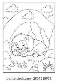  Lion Resting Inside