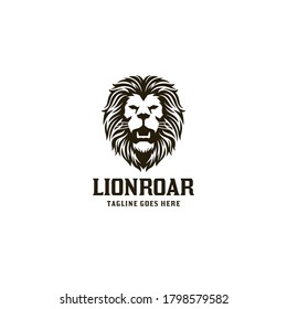 Lion Roar Logo - Abstract Lion Head Character - Wild Animal Mascot Vector Illustration