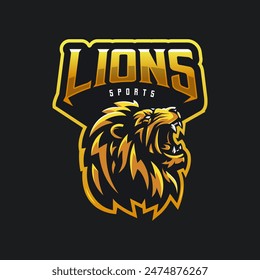 Lion Roar Mascot Logo Design for Sport and Gaming