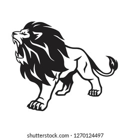 Lion Roar Mascot Stance Vector