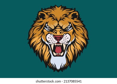 Lion roar vector illustration image