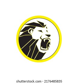 lion roar, vector logo icon