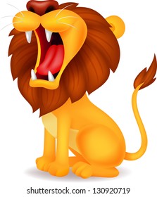 Lion roaring