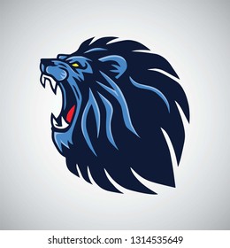 Lion Roaring Mascot Vector Icon Logo