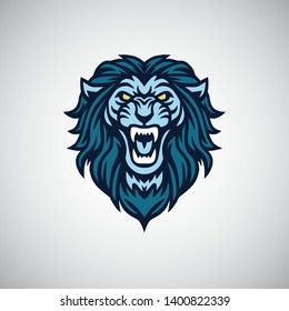 Lion Roaring Mascot Vector Icon Logo