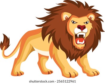 lion roaring with vector file