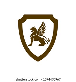 Lion Royal Heraldic Luxury Logo 