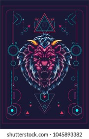 The Lion sacred geometry