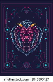The Lion sacred geometry