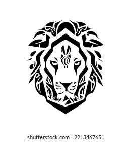 Lion Samoan Tribal Tattoo Design Vector