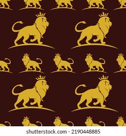 Lion Seamless Pattern Simple, safari background