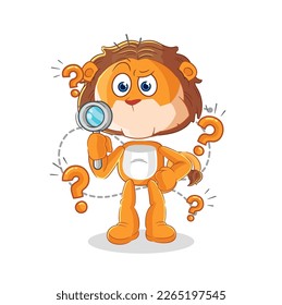 der Löwe, der Illustrationen sucht. Zeichenvektor
