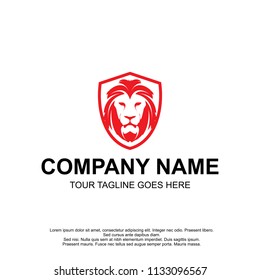 Lion Security Logo Design Stock Vector (Royalty Free) 1133096567