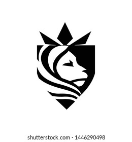 Lion Sheild Logo Template Stock Vector (Royalty Free) 1446290498 ...