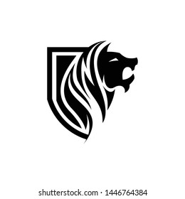 Lion And Sheild Logo Template