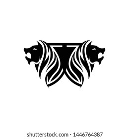 lion and sheild logo template