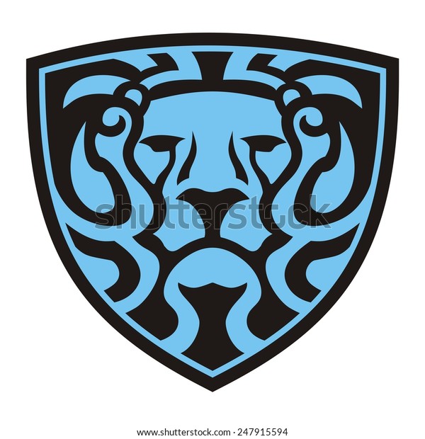 Lion Shield Stock Vector (Royalty Free) 247915594