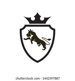 Lion Shield Heraldic Logo and Embliem 
