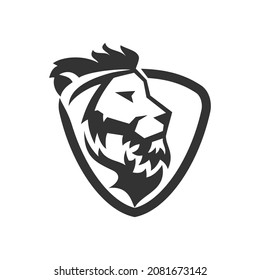 lion shield Illustration Template Icon emblem Isolated