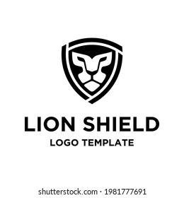 Lion and shield logo combination