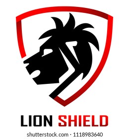 lion shield - logo design
