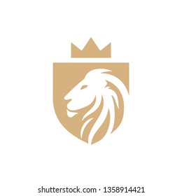 lion shield logo design