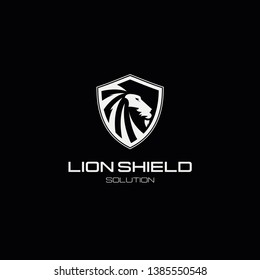 Lion Shield Logo Design Security 