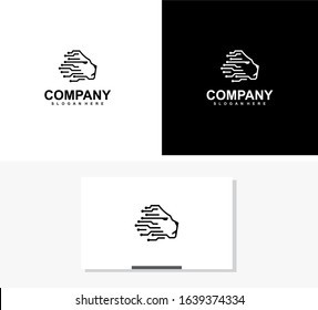Lion shield logo design template ,Lion head logo ,Element for the brand identity ,Vector illustration.