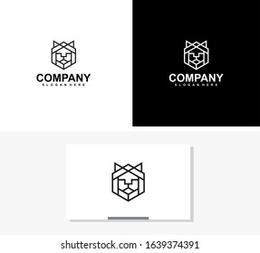 Lion shield logo design template ,Lion head logo ,Element for the brand identity ,Vector illustration.