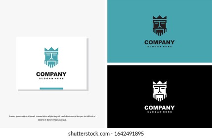 Lion shield logo design template ,Lion head logo ,Element for the brand identity ,Vector illustration.