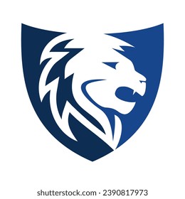 Lion shield logo icon template 1