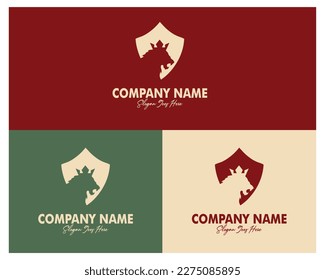 lion and shield logo set. premium vector design. appear with several color choices. Best for logo, badge, emblem, icon, design sticker, industry. available in eps 10.