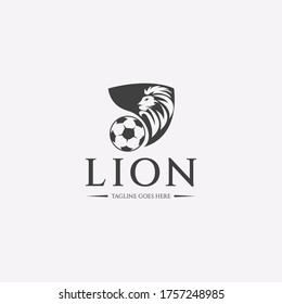 Lion shield logo. Lion sports icon. Vector illustration
