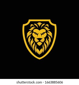 Lion Shield Logo Vector Design Stock Vector (Royalty Free) 1663885606 ...