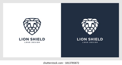 diseño vectorial del logotipo del escudo del león