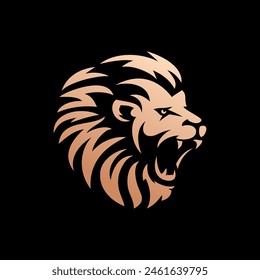 Lion Shield Logo Vector Image
