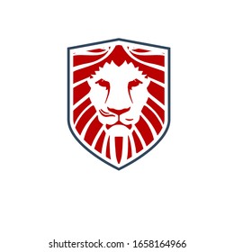 logotipo del escudo del león vectores plantilla moderna