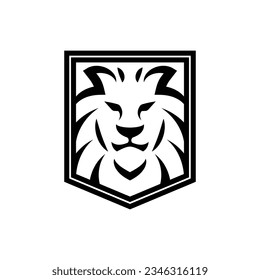 Lion Shield Logo Vector Template