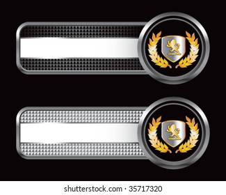 lion shield on specialized banners