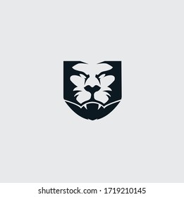 lion in shield shape suitable for anything