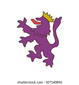 lion shield silhouette isolated icon vector illustration design
